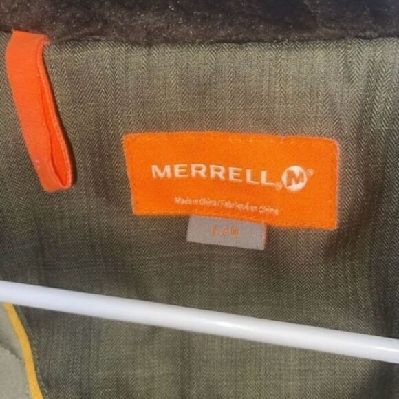 Merrell Men’s Green Waterproof Outdoor Utility Parka Jacket Size L Hooded Coat - Picture 8 of 8